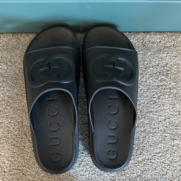 Gucci Men’s Black GG Sandals size 13 main image 6
